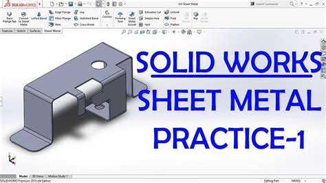 how to use sheet metal in solidworks|solidworks sheet metal practice exercises.